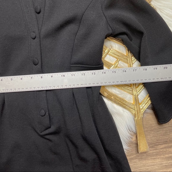Diane Von Furstenberg Half Button Down Black Dress - Picture 9 of 12